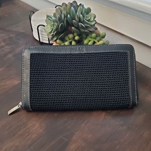 The Sak Knit And Faux Leather Zip Wallet